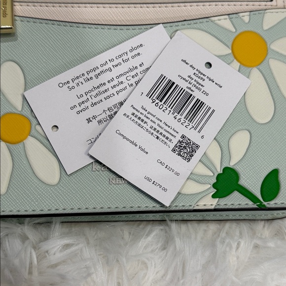 Kate Spade Daisy Floral Day Tripper Set NWT Wristlet Card Case & Coin Pouch